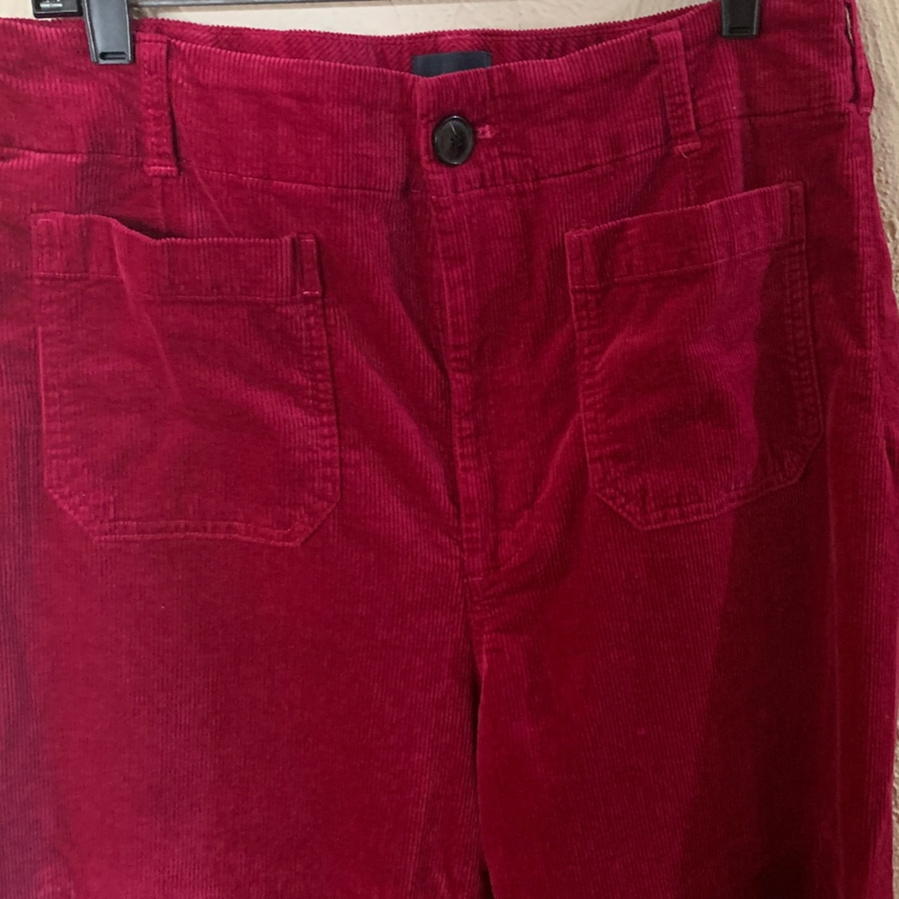 Women's Raspberry Corduroy Wide Leg Pants